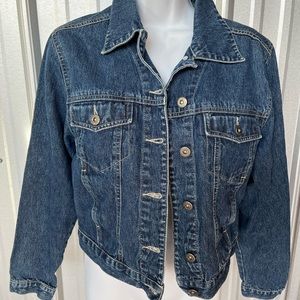 WOMENS Trucker Style Denim Jean Jacket Size Medium